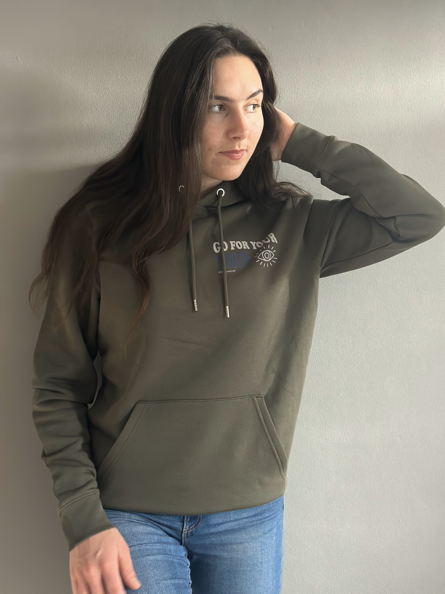 Bio Baumwolle Hoodie vegan fair Nachhaltigkeit Go for your Vision Universum Magische Motive