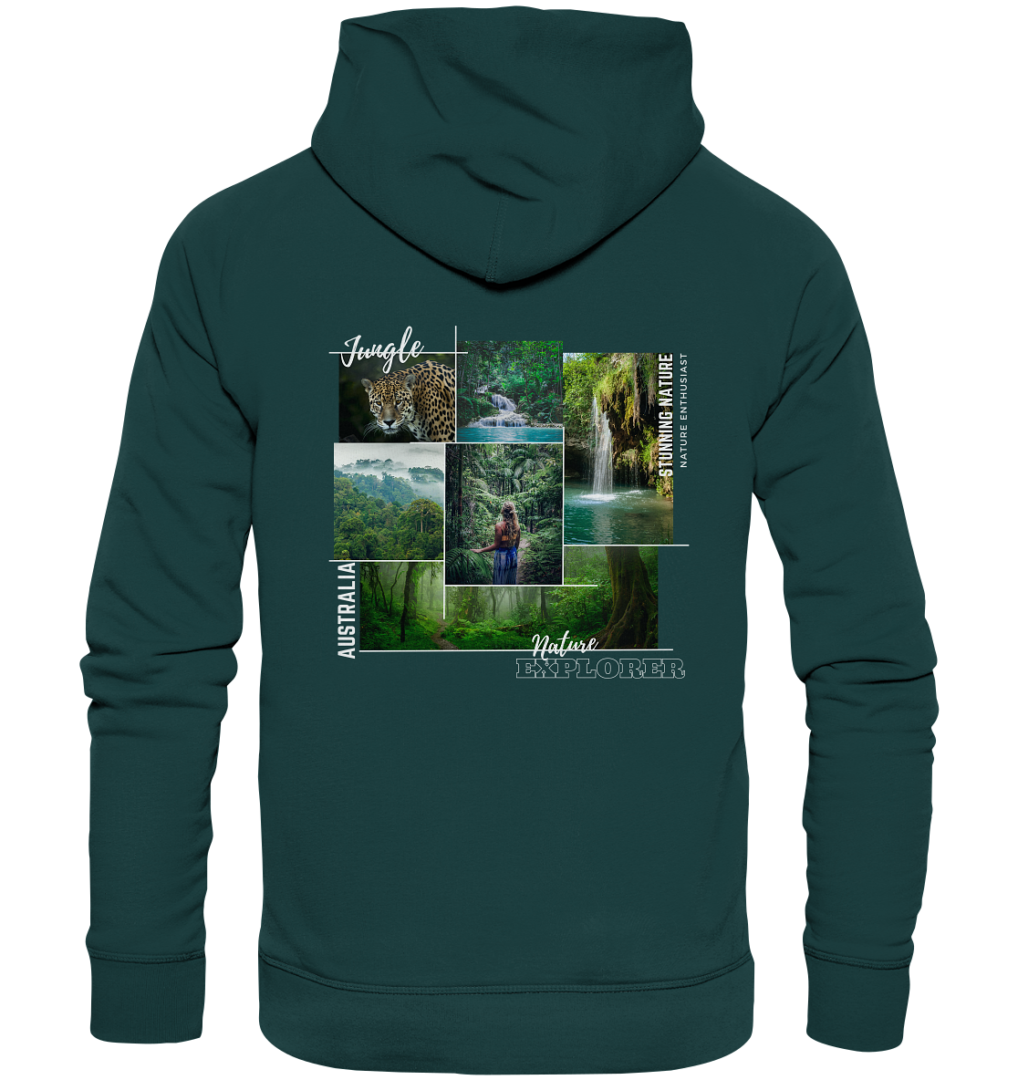 Bio Baumwolle Hoodie vegan fair Nachhaltigkeit Reisen Australien Jungle 