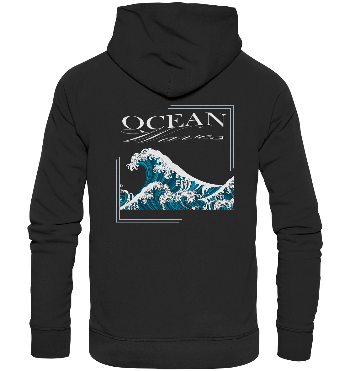 Bio Baumwolle Hoodie vegan fair Nachhaltigkeit Reisen Ocean Welle