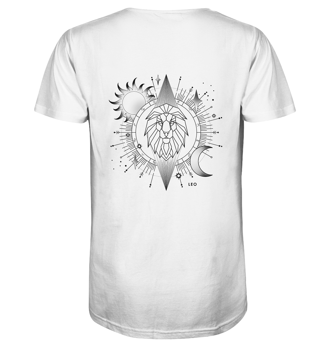 Sternzeichen Löwe Nachhaltigkeit Shirt Bio Baumwolle fair vegan Streetwear Astrologie Sonne Mond Sterne T-Shirt