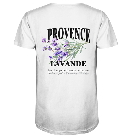 Bio Baumwolle T-Shirt vegan fair Nachhaltigkeit Reisen Provence Lavendel
