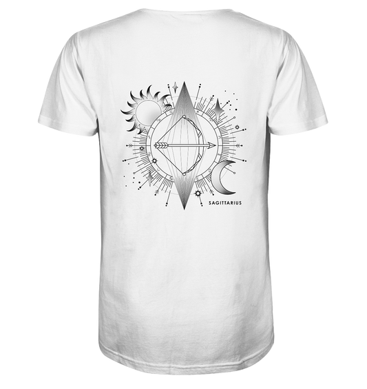 Sternzeichen Schütze Nachhaltigkeit Shirt Bio Baumwolle fair vegan Streetwear Astrologie Sonne Mond Sterne T-Shirt