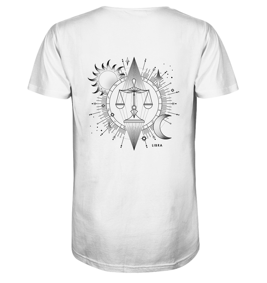 Sternzeichen Waage Nachhaltigkeit Shirt Bio Baumwolle fair vegan Streetwear Astrologie Sonne Mond Sterne T-Shirt