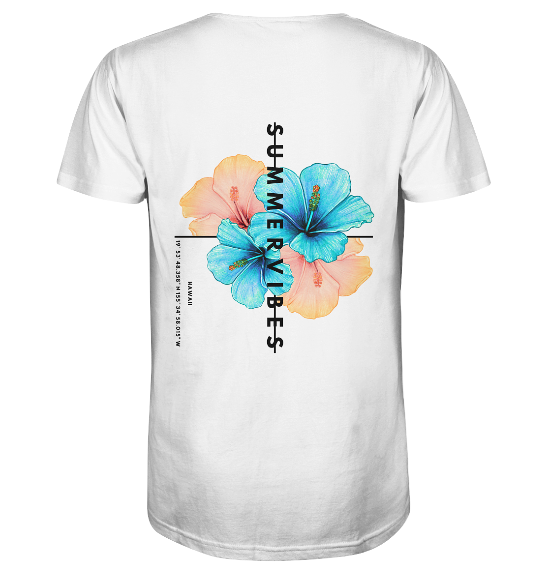 Bio Baumwolle T-Shirt vegan fair Nachhaltigkeit Reisen Summervibes Blume