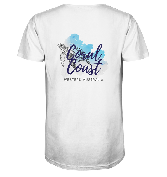 Bio Baumwolle T-Shirt vegan fair Nachhaltigkeit Reisen Schildkröte Australien Coral Coast