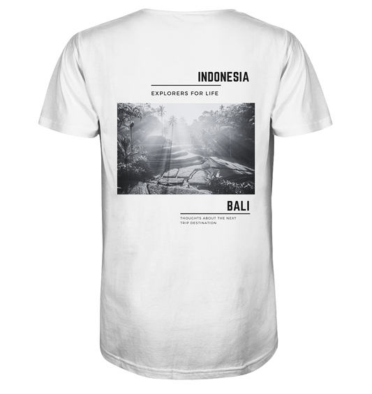 Bio Baumwolle T-Shirt vegan fair Nachhaltigkeit Reisen Reisfelder Indonesien Bali