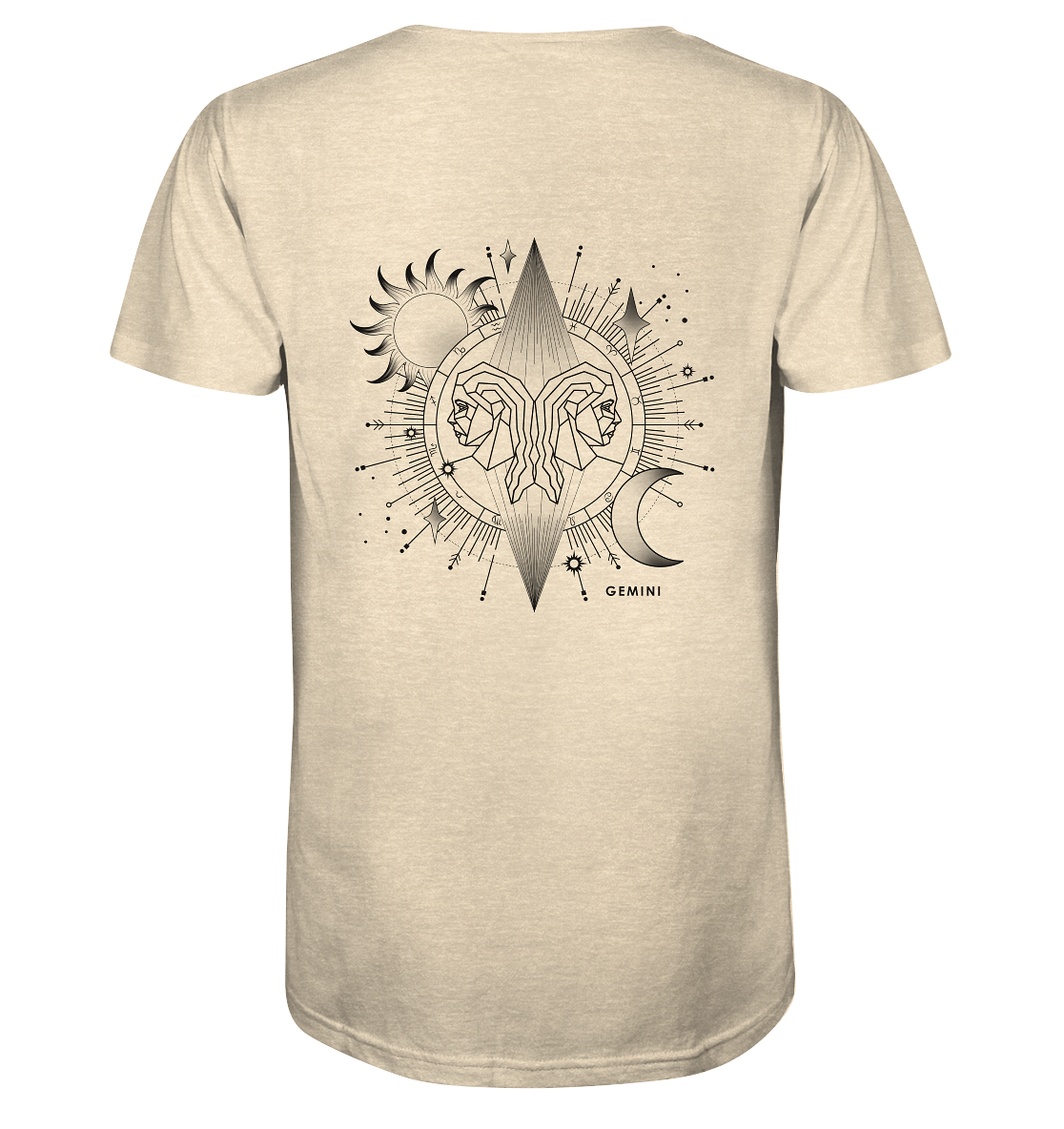 Sternzeichen Zwilling Nachhaltigkeit Shirt Bio Baumwolle fair vegan Streetwear Astrologie Sonne Mond Sterne T-Shirt
