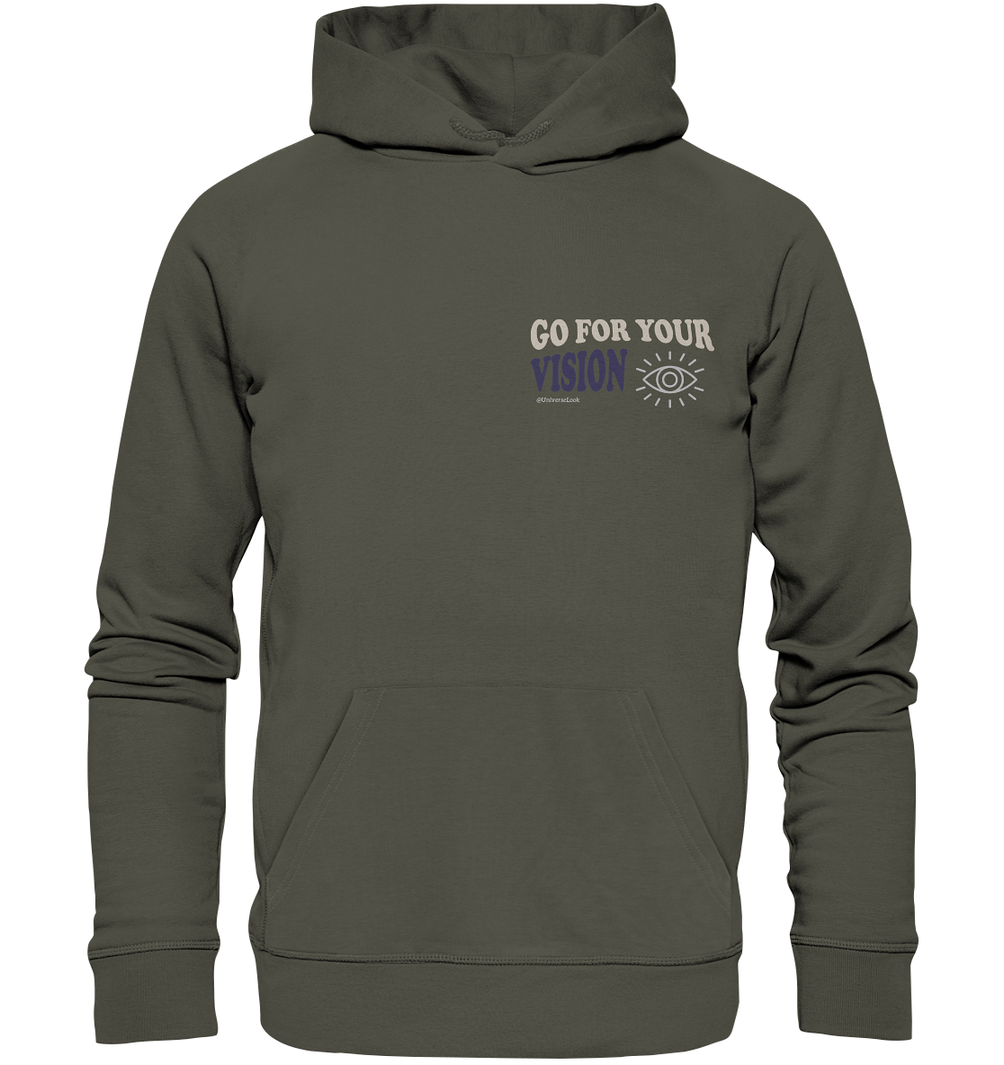 Bio Baumwolle Hoodie vegan fair Nachhaltigkeit Go for your Vision Universum Magische Motive