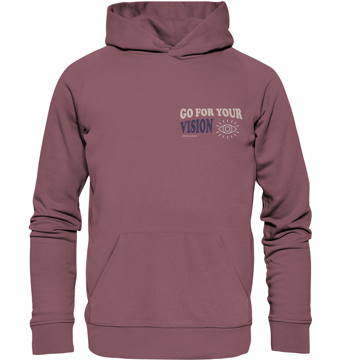 Bio Baumwolle Hoodie vegan fair Nachhaltigkeit Go for your Vision Universum Magische Motive