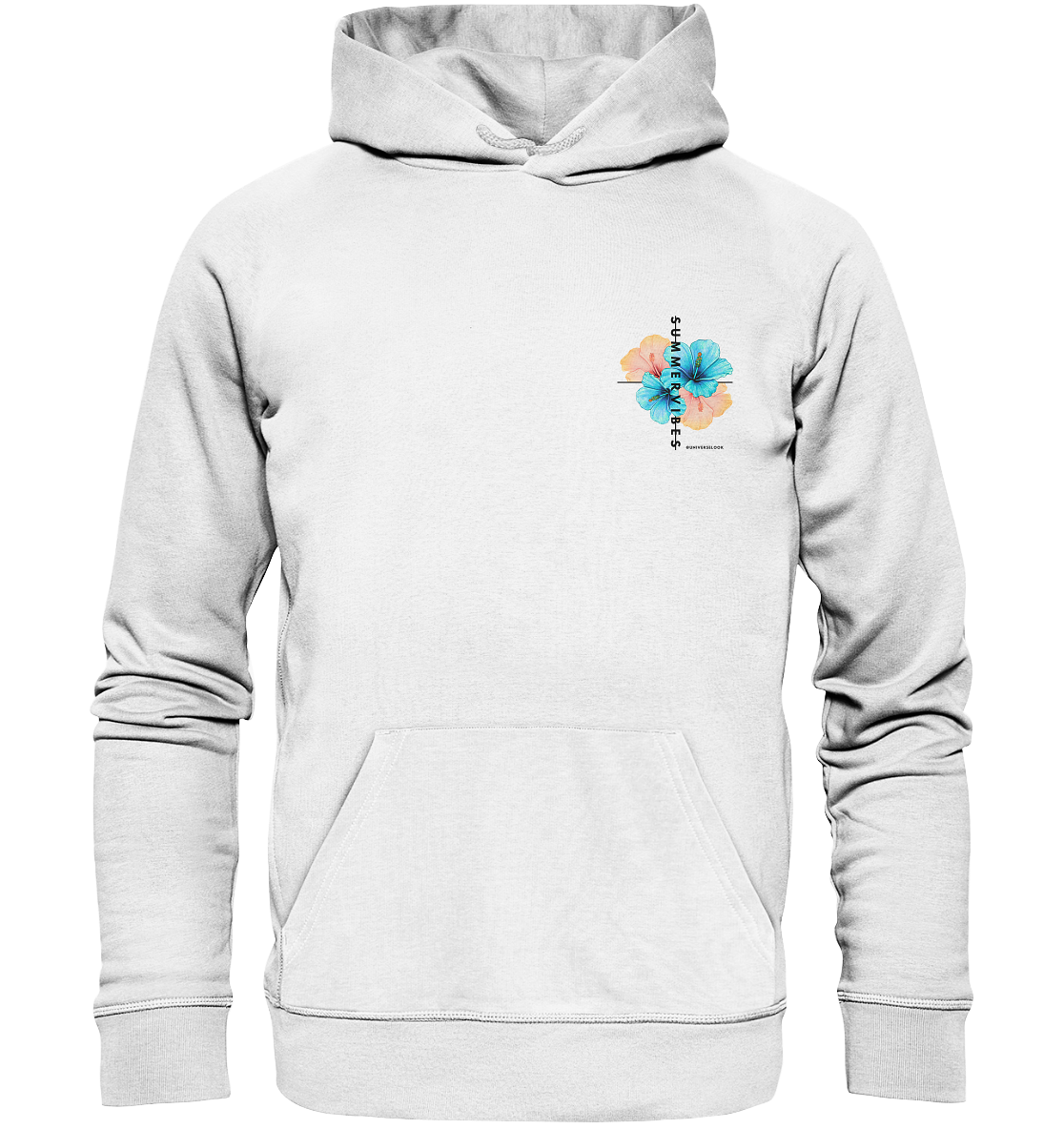 Bio Baumwolle Hoodie vegan fair Nachhaltigkeit Reisen Summervibes Blume